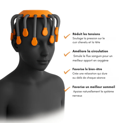 Masseur de tête  RelaxPro™ | Soulage la migraine , le stress & favorise le sommeil